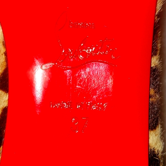 New Christian Louboutin Leopard Print Flats with Black Bow Size US7/EU37 - Picture 9 of 12